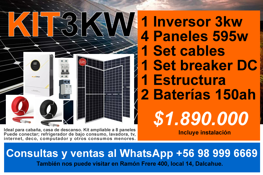 Kit solar 3kw